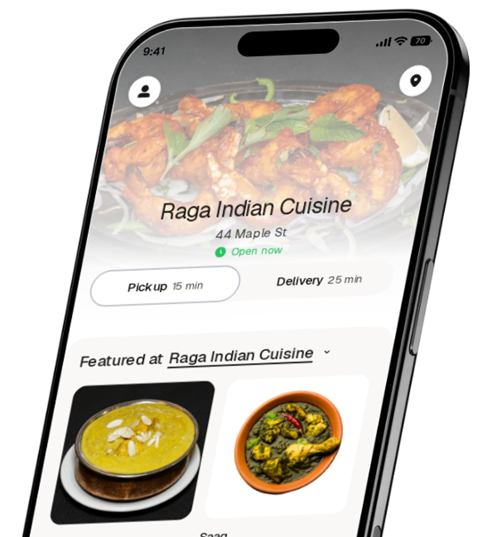 Raga Indian Cuisine app preview