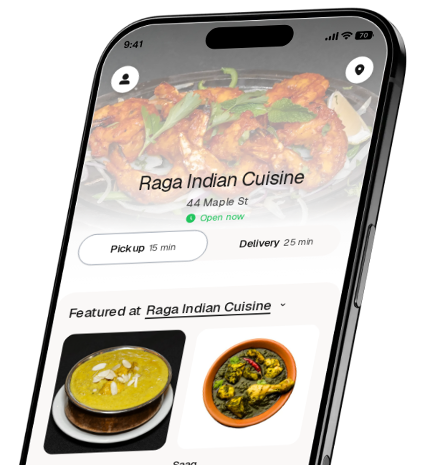 Raga Indian Cuisine app preview