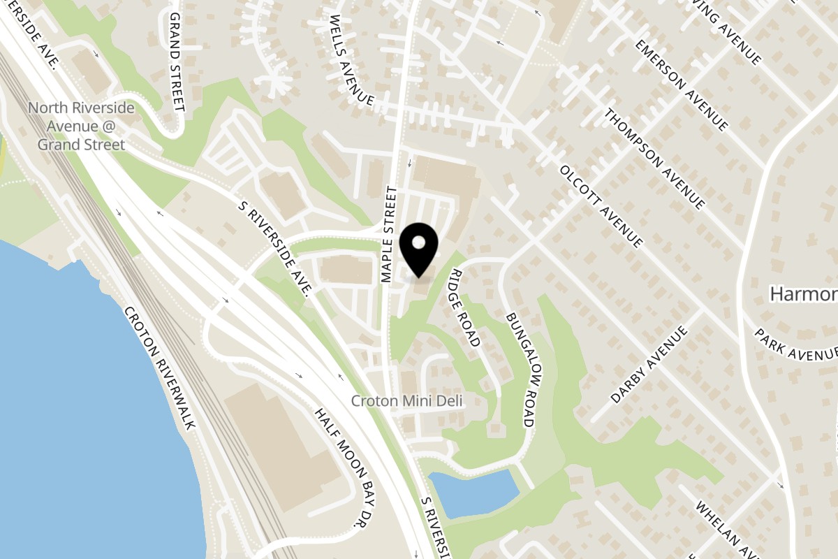 Map showing the location of Raga Indian Cuisine on 44 Maple St in Croton-On-Hudson